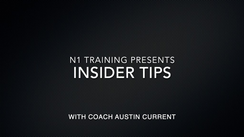 N1 Insider Tip #2 Coming Back After Time Off