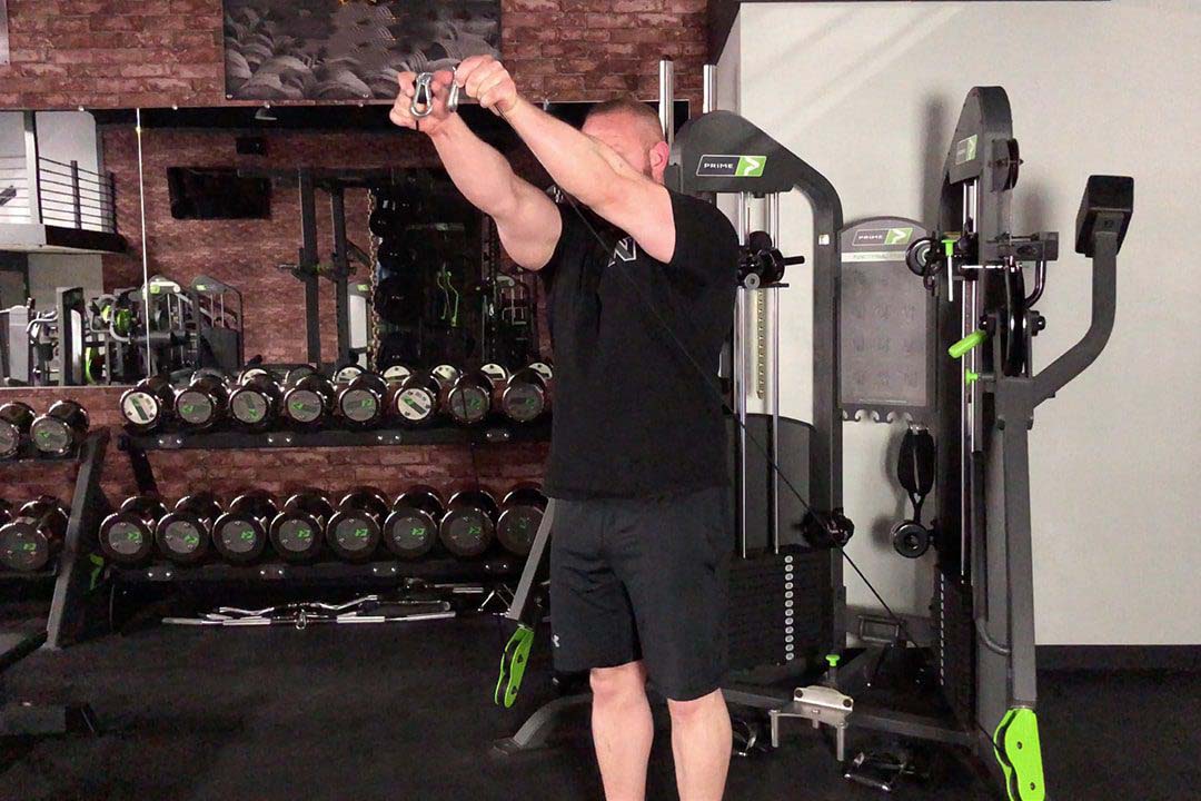 Anterior Delt Facing Away Cable Front Raise