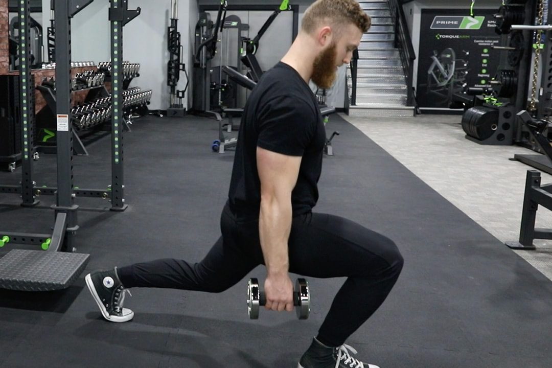 DB Walking Lunge Glute Dominant