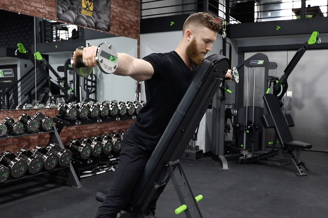Middle Delt Prone Incline DB Lateral Raise